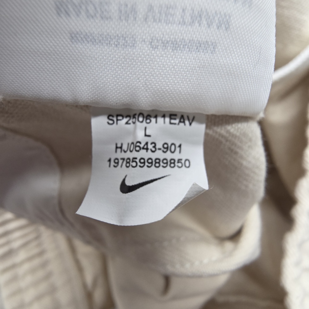 Nike Life Men's Utility Pants L Measured 34x26 Beige White Cargo Cotton - Picture 14 of 14
